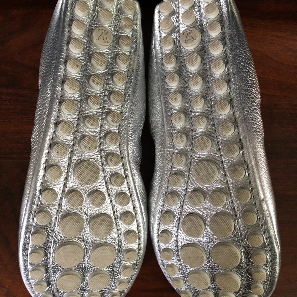Louis Vuitton Silver Ballet Flats - Picture 8 of 11
